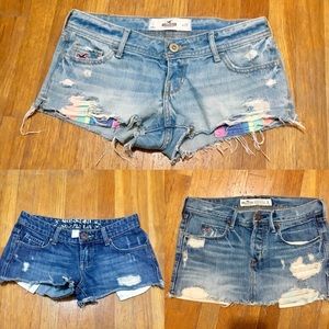 BUNDLE! of 2 jean shorts and 1 jean skirt